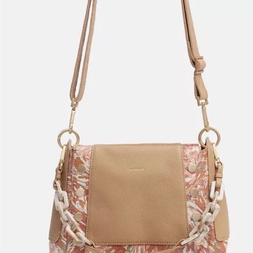 Hammitt Bryant Garden Party Pink Crossbody Shoulder Bag Gold Nail Heads NWT $445